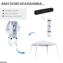 Outsunny Garden Pop up Gazebo Tent Party Water-resistant 2.5 x 2.5M White