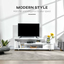 HOMCOM TV Stand for TVs up to 45" TV Cabinet W/ Storage Drawer High Gloss White