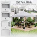 Outsunny 3x3 (M) Pop Up Gazebo Party Tent w/ 2 Sidewalls, Weight Bags, White
