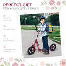 HOMCOM Push Scooter Teen Kids Stunt Bike Ride On with 12" EVA Tyres, Red
