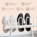 HOMCOM Portable Electric Shoe Dryer Shoe Warmers for Boots 4 Pairs White