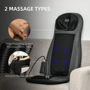 HOMCOM Back & Neck Massager w/ Heating Deep Tissue Kneading and Vibrating Black
