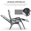 Outsunny Zero Gravity Lounger Folding Recliner Chair w/ Cup Holder Padded Pillow
