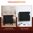 HOMCOM Convector Radiator Panel Space Heater Freestanding / Wall-mounted Black