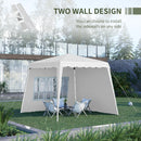 Outsunny 2.4 x 2.4m UV50+ Pop Up Gazebo Canopy Tent with Carry Bag, White
