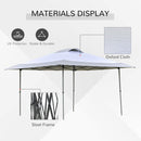Outsunny 4 x 4m Pop Up Tent Gazebo Outdoor w/ Adjustable Legs and Roller Bag