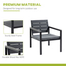 Outsunny 4 Piece Outdoor Conversation Furniture Set with Coffee Table & Cushions