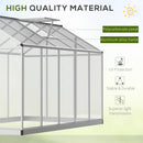 Outsunny 10x6ft Aluminium Greenhouse with/ Door Window Galvanized Base PC Panel