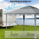 Outsunny 4 x 4m Outdoor Pop-Up Canopy Tent Gazebo Adjustable Legs Bag Dark Grey