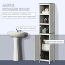 kleankin  Bathroom Storage Cabinet w/ Door Cupboard and Adjustable Shelf, White