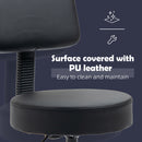 HOMCOM Adjustable Swivel Salon Chair Padded Seat Back 5 Wheels Black
