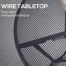 Outsunny 60cm Garden Round Bistro Table with Mesh Tabletop for Balcony Deck