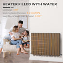 HOMCOM 84 x 60cm Double Panel Vertical Radiator, Space Heater, Grey