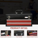 DURHAND Lockable 2 Drawer Tool Chest w/ Ball Bearing Slide Drawer 46cmx24cmx22cm