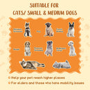 PawHut 2 in 1 Dog Steps Ottoman, Pet Stairs for Small Medium Dogs and Cats Grey