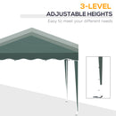 Outsunny 3x3(m) Pop Up Gazebo Marquee Tent for Garden w/ Carry Bag Green