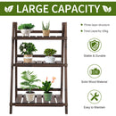 Outsunny 3-Tier Wooden  Shelf Foldable Flower Pots Holder Stand Indoor Outdoor