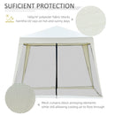 Outsunny 3x3m Outdoor Gazebo Canopy Tent Event Shelter w/ Mesh Screen Side White