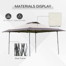 Outsunny 4 x 4m Pop Up Tent Gazebo Outdoor w/ Adjustable Legs and Roller Bag