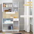 HOMCOM Freestanding Kitchen Cupboard, Storage Cabinet with Doors, Drawer