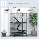 PawHut Small Animal Cages for Chinchilla Ferret Kitten on Wheels W/ Hammock Tray