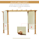 Outsunny Outdoor Retractable Pergola Gazebo Garden Sun Shade Canopy Shelter