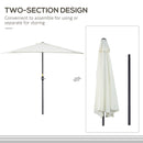 Outsunny 3 (m) Metal Frame Garden Furniture Parasol Half Round Umbrella