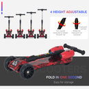 HOMCOM Child Wheel E-Scooter Light Music Water Spray Rechargeable 3-6 Yrs Red