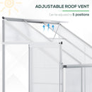 Outsunny Walk-In Garden Greenhouse Aluminum Frame Polycarbonate 6 x 4ft