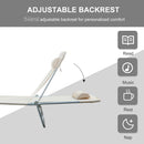Outsunny Adjustable Sun Bed Garden Lounger Recliner Relaxing Camping Beige