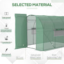 Outsunny 3 x 2M Reinforced Walk-in Polytunnel Garden Greenhouse Steel Frame