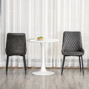 HOMCOM Retro Dining Chair Set of 2, PU Leather Upholstered Side Chairs