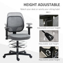 Vinsetto Drafting Chair Tall Office Stand Desk Chair with Foot Ring, Arm, Wheel