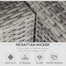 Outsunny Rattan Corner Sofa Garden Rattan Furniture Single Sofa Chair Light Grey