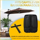 Outsunny 7kg Parasol Base  w/ Wheels Water and Sand, Up to 75kg Black