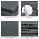 Outsunny 45 x 45cm Replacement Garden Seat Cushion Pad with Ties, Dark Grey