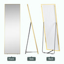 HOMCOM Full Length Mirror Dressing Mirror Wall-Mounted Entryway Gold Frame