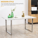 HOMCOM 160 cm Rectangular Dining Table Kitchen Table for 6-8 People White