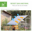 PawHut Walk In Chicken Run Large Galvanized Chicken Coop w/ Cover 3 x 4 x 2m