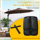 Outsunny 7.5kg Parasol Base  w/ Wheels Water and Sand, Up to 100kg Black