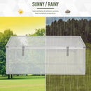 Outsunny Outdoor 2 Level Adjustable Roof Cold Frame Greenhouse Aluminium Frame