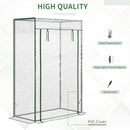 Outsunny 100 x 50 x 150cm Greenhouse w/ Zipper Roll-up Door Outdoor Transparent