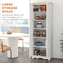 HOMCOM Freestanding Kitchen Cupboard 4-Door Storage Cabinet w/ 4 Shelves, White