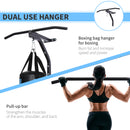 HOMCOM Heavy Punch Bag Hanger Wall Mount Chain Swivel Bracket Bar Steel, Black