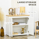 HOMCOM Sideboard Living Room Cabinet with Double Door Cabinet Adjustable Shelf