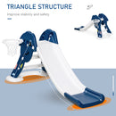 HOMCOM Kids Slide with Basketball Hoop Toddler Climber Freestanding Slider