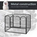 Pawhut Metal Pet Playpen Dog Kennel w/Door Latches In/Outdoor Use 82Lx82Wx60Hcm