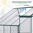 Outsunny 8 X 4ft Walk-In Garden Greenhouse Aluminum Frame Polycarbonate