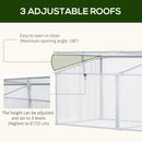 Outsunny  Aluminium Greenhouse Plants Raised Bed Vented Cold Frame Transparent