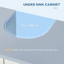 kleankin Pedestal Under Sink Cabinet, Bathroom Storage Vanity Unit, White